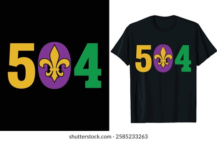 504 New Orleans T-Shirt Design