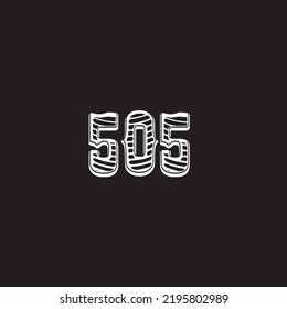 505 on black background.vector illustration.