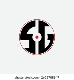 508 letter logo shape geometric math educational learning round circle ellipse gun target negative space S G