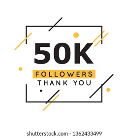 50k Followers Thank You Design Template