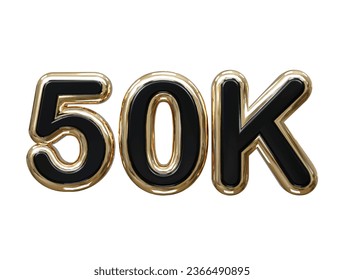 50k text effect 3d rendering illustration element