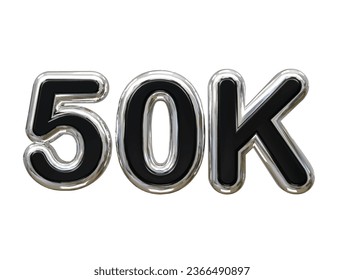 50k text effect 3d rendering illustration element