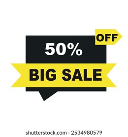 50% off grande venda oferecer banner design vetorial