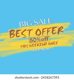 50%off,Special offer banner design, promotion, discount, shopping limited in time,vector illustration.