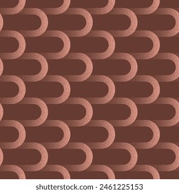 50s 60s 70s Retro Fashionable Seamless Pattern Trend Vector Brown Abstract Background. Stylish Half Tone Art Illustration for Textile Print. Repetitive Dot Work Graphic Abstraction. Dynamic Wallpaper