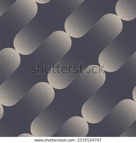 50s 60s 70s Retro Fashioned Incline Seamless Pattern Vector Abstract Background. Boho Style Repetitive Smooth Curved Tilted Ornament Beige Wallpaper. Chic Old Fashion Textile Endless Art Illustration