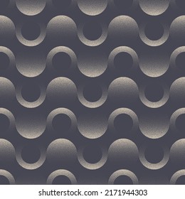 Diseño textil de los años 60 de los 70 Diferentes Círculos Vector de patrones sin foco Fondo abstracto. Abstracción Geométrica Psicodélica Textura Grava Repetitiva Gris Papel de fondo. Ilustración retro de arte de medio tono