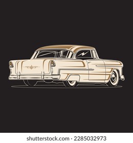 50s Low Rider Scallop Chopped Vector