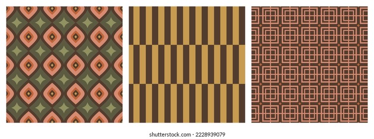 50s Mid Century Modern Pattern Bundle Set, 1950s Atomic Patterns