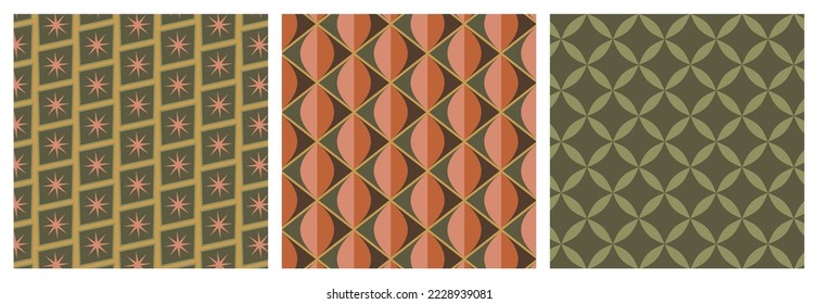 50s Mid Century Modern Pattern Bundle Set, 1950s Atomic Patterns