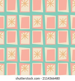 50s Mid Century Modern Seamless Pattern