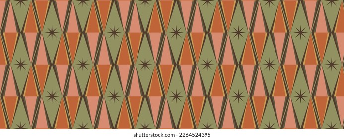 50s Mid Century Modern Seamless Pattern