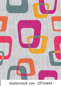 50s Retro Styled Seamless Pattern