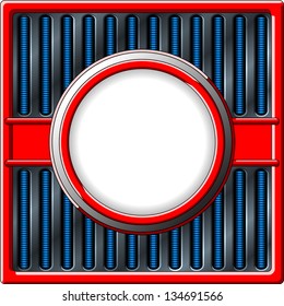 50s styled retro frame with chrome grille
