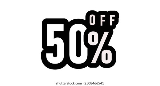 50.Special offer symbol.50% Discount Coupon. Sale offer price sign. Sale tags set vector badges template. Special offer symbol. Discount promotion. Discount badge shape. Vector illustration design.