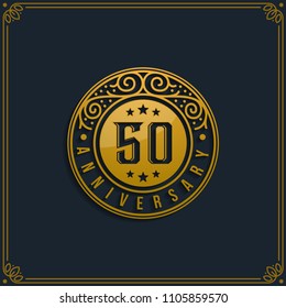 50th Anniversary Celebration, Birthday, Reunion Logo template Vector Design