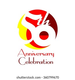 50th Anniversary Celebration - Birthday - Reunion Logo Vector Design