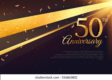 50th anniversary celebration card template svg