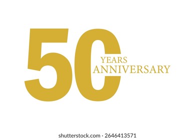 50th Anniversary Celebration Logo – Elegant and luxury Vector Icons for Milestone Celebrations in gold color.