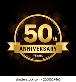 50th Anniversary Anniversary Celebration Template Design Stock Vector ...