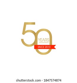 50th Anniversary Celebration Vector Template Design Illustration