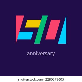 50th anniversary colorful logo design. Modern design color. Anniversary logo template. vector.
