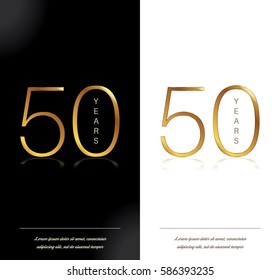 50th anniversary decorated greeting/invitation card template.