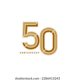 50th anniversary elegance logotype design template