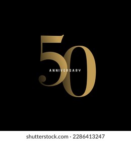 plantilla de diseño de logotipo de elegancia para 50 años