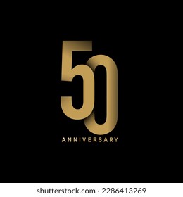 50th anniversary elegance logotype design template