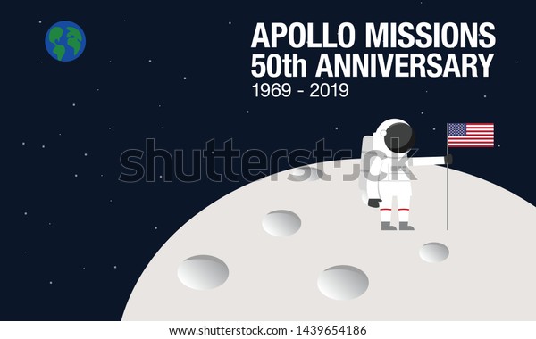 50th anniversary of human kind\
landing on the moon. Apollo missions 50 anniversary.\
1969-2019.