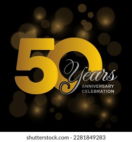 50th Anniversary logo design. Golden anniversary template design. Logo Vector Template Illustration