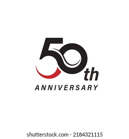 Plantilla de diseño del logotipo del 50 aniversario sobre fondo blanco