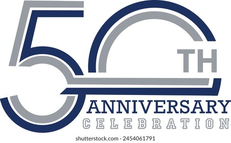 
 50th anniversary logo with number