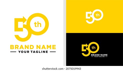 50TH ANNIVERSARY LOGO SIMPLE GOLD EDITABLE