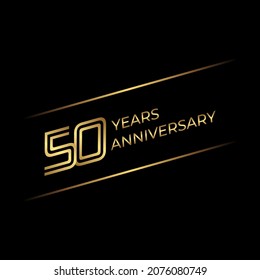 50th anniversary logo template. vector illustration