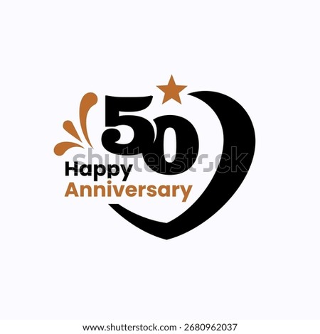 50th Anniversary Logo Vector. 50 years of success marriage logo design template.