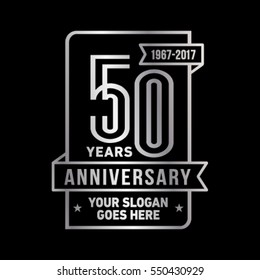 50th Anniversary Logo. Vector And Illustration.