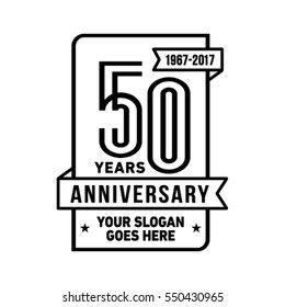 50th Anniversary Logo Vector Illustration Stock Vector (Royalty Free ...