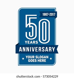 50th Anniversary Logo Vector Illustration Stock Vector (Royalty Free ...