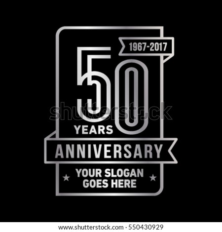 50th anniversary logo. Vector and illustration.