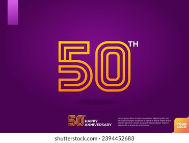 50th anniversary logotype with dark purple background