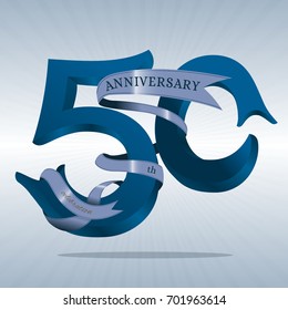 50th anniversary symbol vector.