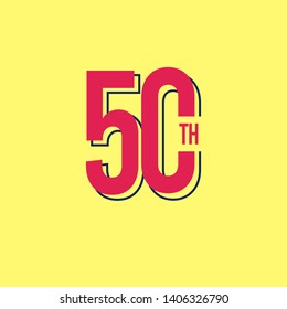 50Th Anniversary Vector Template Design Illustration