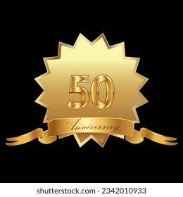 50-jähriges Bestehen, elegantes Emblem-Logo