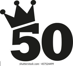 50th Birthday Number Crown