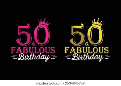 50th birthday t shirt design