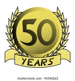 50th gold emblem