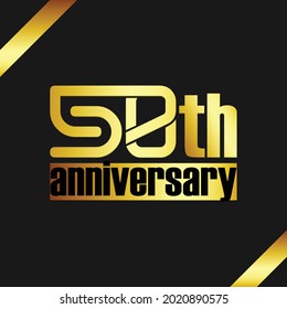 50th. Illustration of Celebration Design. Vector Celebration of the 50th Anniversary of the Celebration.