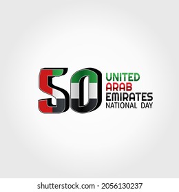 50th UAE National Day Vector Illustration. Suitable for greeting card poster and banner.